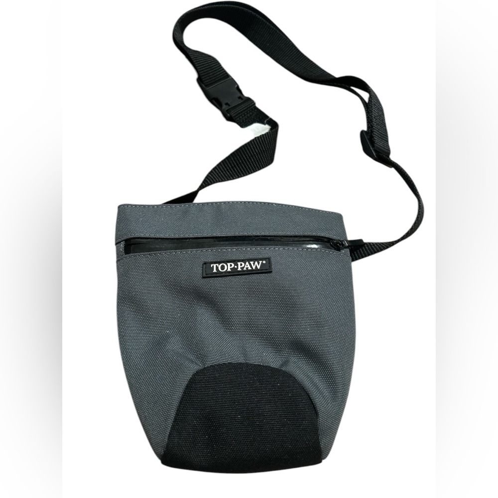 Top Paw Treat Pouch Gray/Black Magnetic Closure